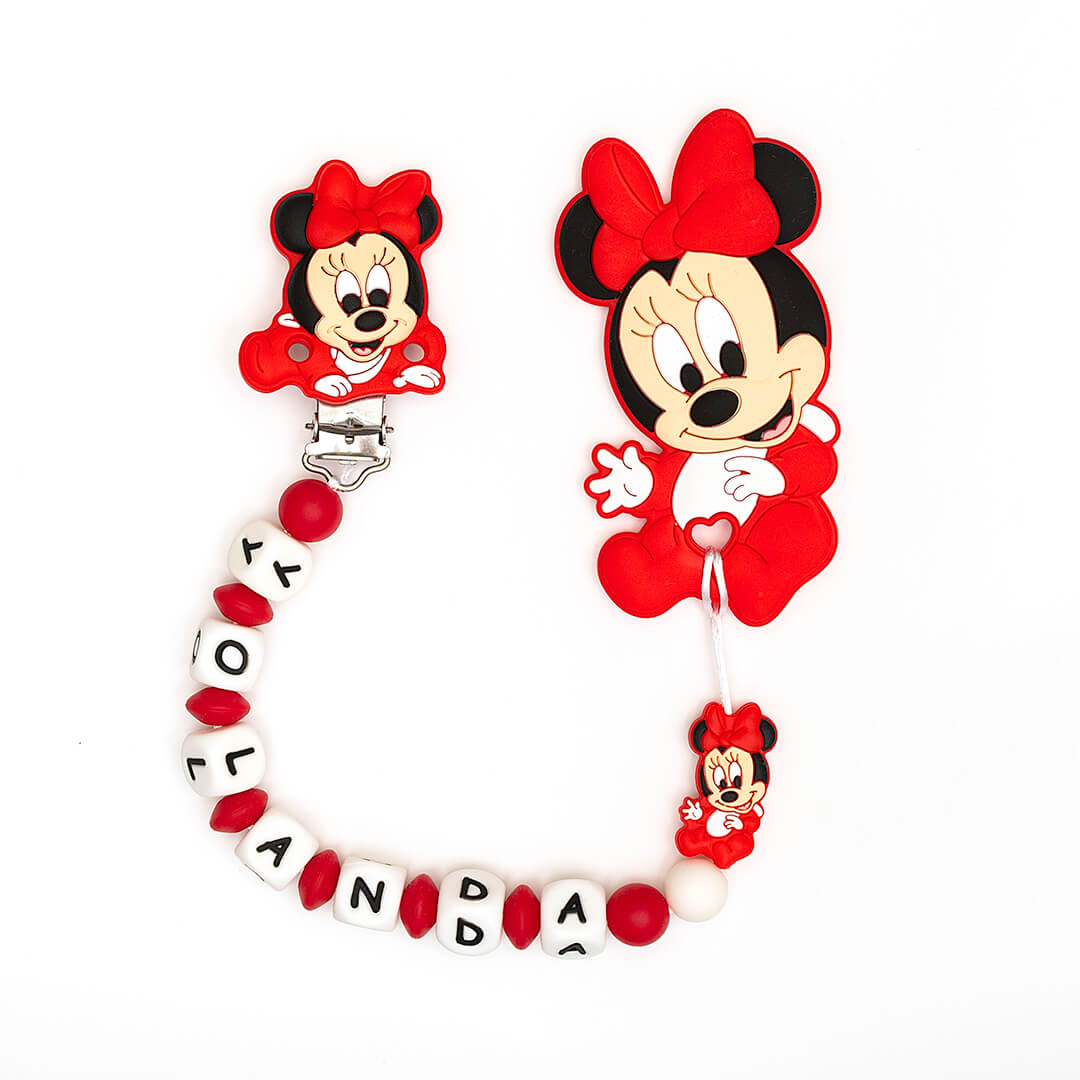 Chupetero Minnie Mouse Roja