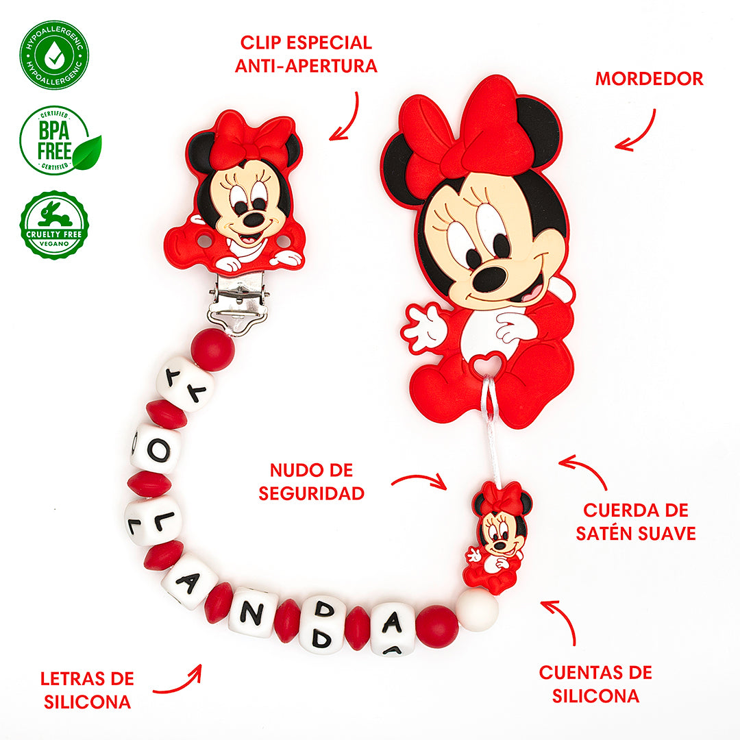Chupetero Minnie Mouse Roja — foto 2